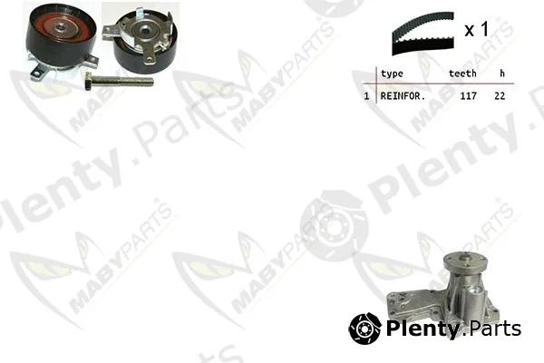 Mabyparts OBKWP0119 — Water Pump & Timing Belt Kit