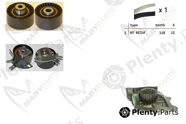 Mabyparts OBKWP0116 — Water Pump & Timing Belt Kit