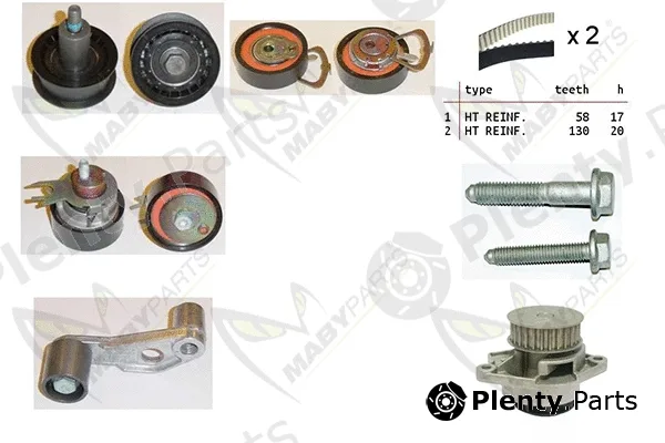 Mabyparts OBKWP0100 — Water Pump & Timing Belt Kit