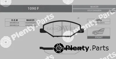 Goodwill 1090F — Brake Pad Set, disc brake