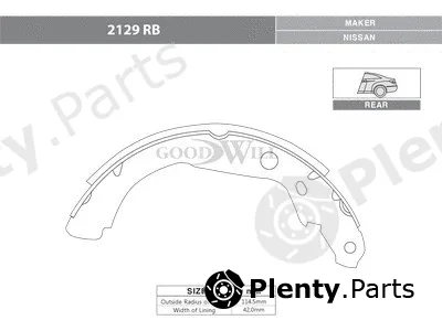 Goodwill 2129RB — Brake Kit, drum brake
