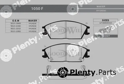 Goodwill 1050F — Brake Pad Set, disc brake