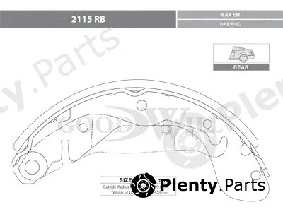 Goodwill 2115RB — Brake Kit, drum brake