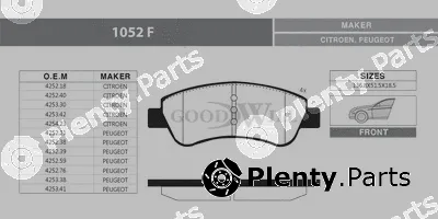 Goodwill 1052F — Brake Pad Set, disc brake
