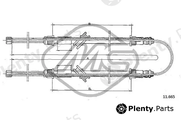 Metalcaucho 83006 — Cable Pull, parking brake