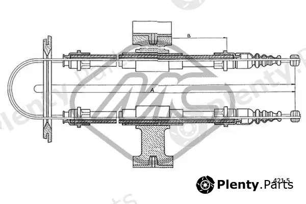Metalcaucho 82089 — Cable Pull, parking brake