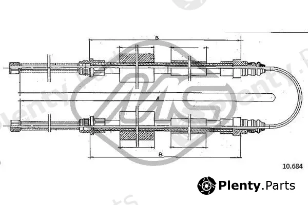 Metalcaucho 83378 — Cable Pull, parking brake