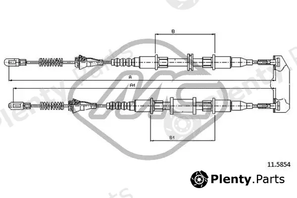 Metalcaucho 82498 — Cable Pull, parking brake