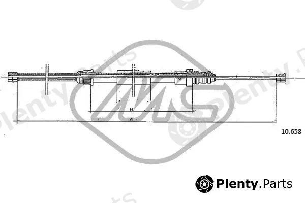 Metalcaucho 82999 — Cable Pull, parking brake