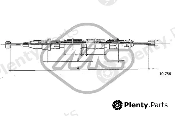 Metalcaucho 80554 — Cable Pull, parking brake