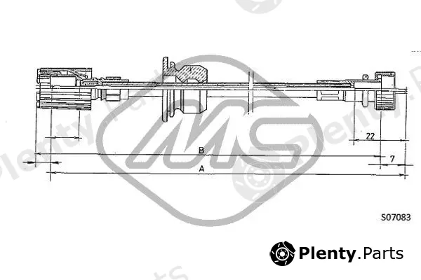 Metalcaucho 81222 — Speedometer Cable