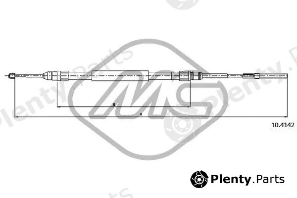 Metalcaucho 80660 — Cable Pull, parking brake