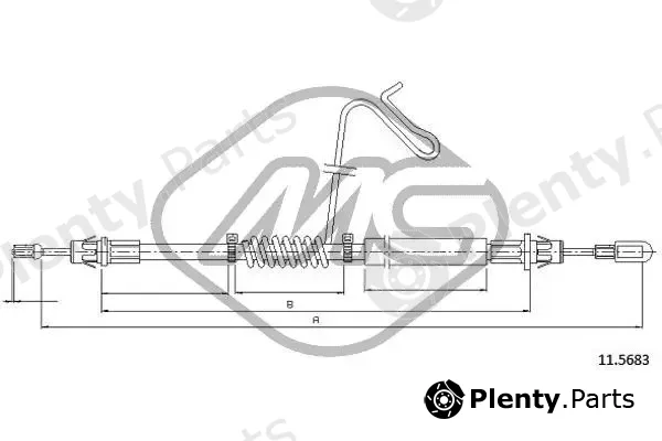 Metalcaucho 81858 — Cable Pull, parking brake