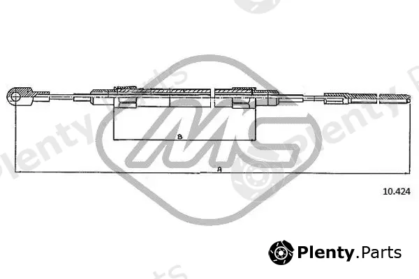 Metalcaucho 80635 — Cable Pull, parking brake