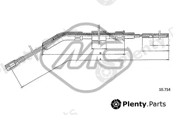 Metalcaucho 83689 — Cable Pull, parking brake