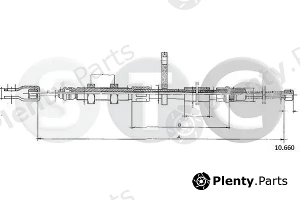 STC T480336 — Cable Pull, parking brake