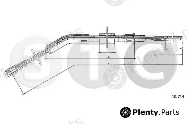 STC T483689 — Cable Pull, parking brake