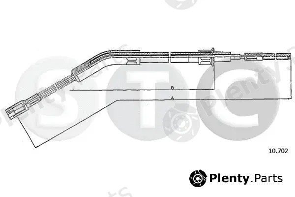 STC T483695 — Cable Pull, parking brake