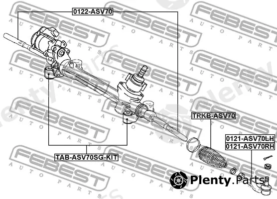 Febest 0121-ASV70LH — Tie Rod End