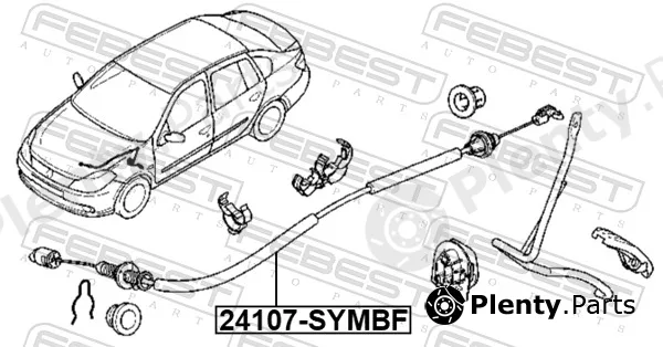 Febest 24107-SYMBF — Accelerator Cable
