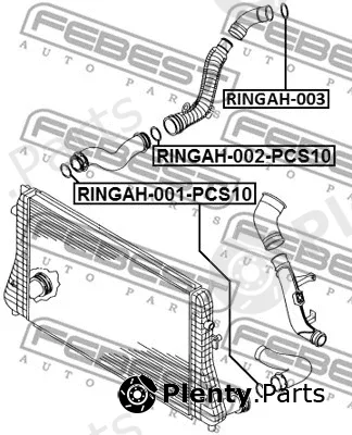 Febest RINGAH-001-PCS10 — Seal Ring, charge air hose