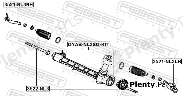 Febest GYAB-NL3SG-KIT — Mounting, steering gear
