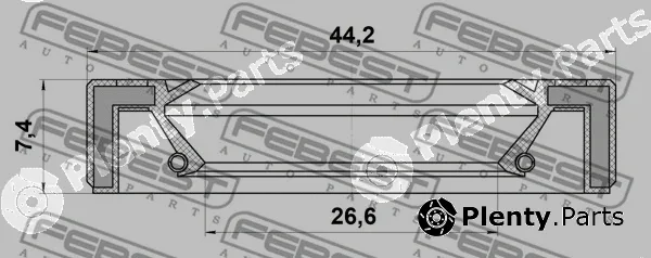 Febest 95GBY-28440808X — Shaft Seal, drive shaft