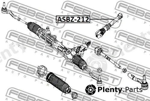 Febest ASBZ-212 — Steering Shaft
