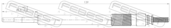 Febest 12642-004 — Glow Plug