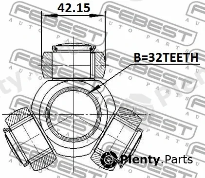 Febest 0116-ASV50 — Spider Assembly, drive shaft