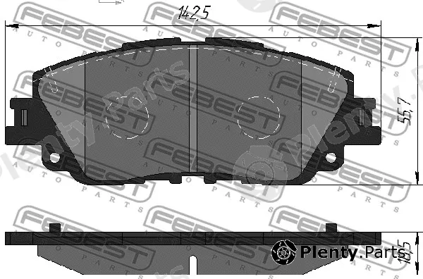Febest 0101-GSV70F — Brake Pad Set, disc brake