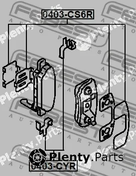 Febest 0403-CYR — Accessory Kit, disc brake pad