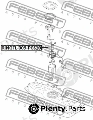 Febest RINGFL-009-PCS10 — Seal, fuel sender unit