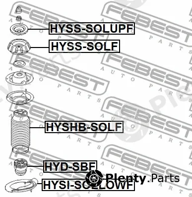 Febest HYSS-SOLF — Suspension Strut Support Mount