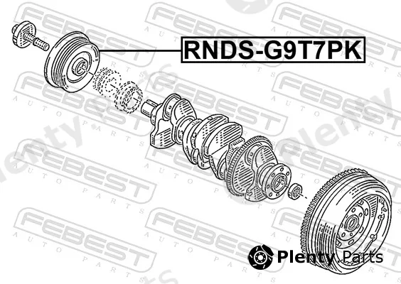 Febest RNDS-G9T7PK — Belt Pulley, crankshaft