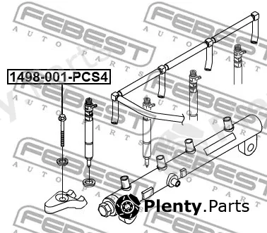 Febest 1498-001-PCS4 — Screw, injection nozzle holder