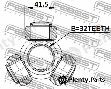 Febest 2316-030 — Spider Assembly, drive shaft