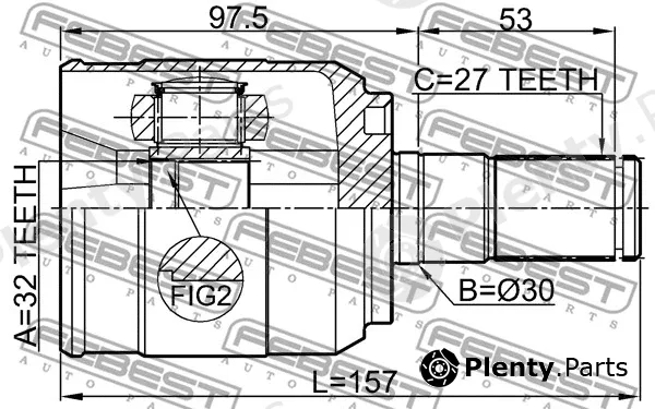 Febest 1211-D7AT2WD — Joint Kit, drive shaft