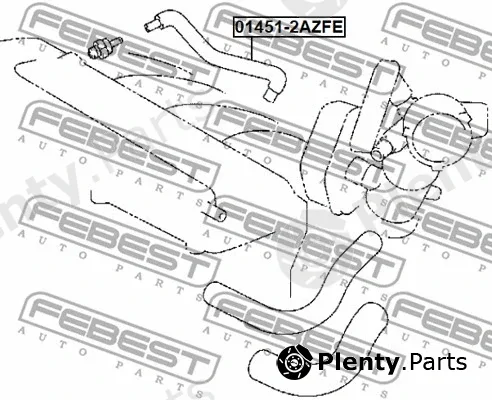 Febest 01451-2AZFE — Pipe