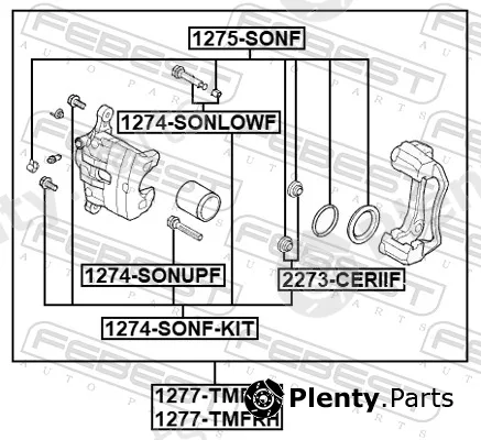 Febest 1277-TMFRH — Brake Caliper