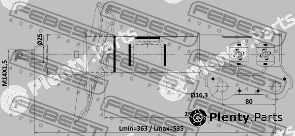 Febest 22110-003FL — Shock Absorber