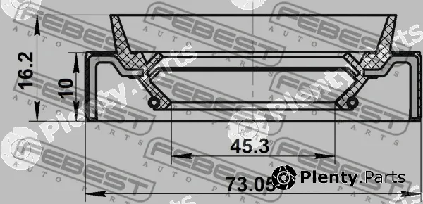 Febest 95JBS-47731016R — Shaft Seal, differential