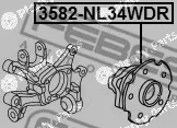 Febest 3582-NL34WDR — Wheel Hub