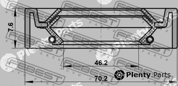 Febest 95IDS-48700809C — Shaft Seal, drive shaft