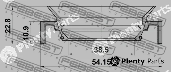 Febest 95HCS-40541123L — Shaft Seal, transfer case