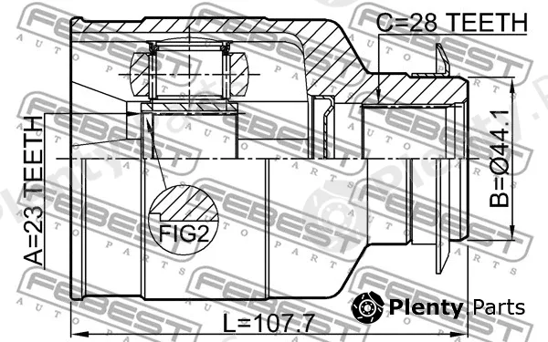 Febest 1211-CRE16RH — Joint Kit, drive shaft