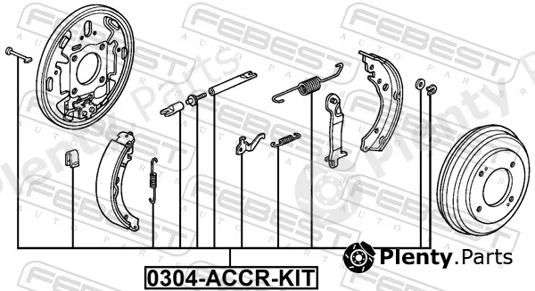 Febest 0304-ACCR-KIT — Accessory Kit, parking brake shoes