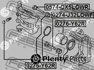 Febest 0276-Y62R — Piston, brake caliper