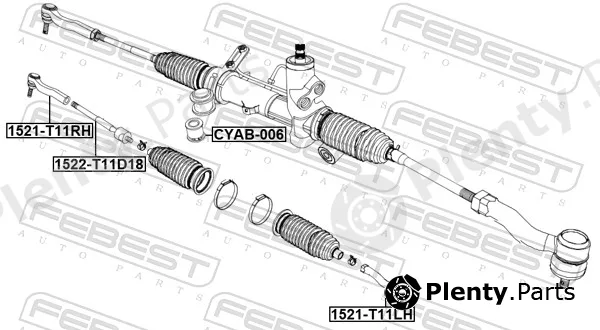 Febest 1522-T11D18 — Inner Tie Rod