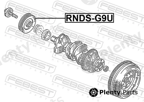 Febest RNDS-G9U — Belt Pulley, crankshaft